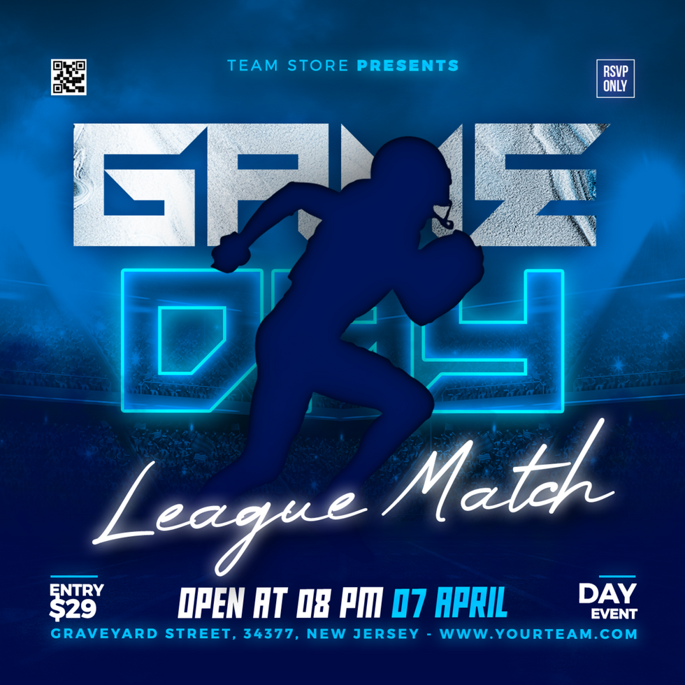 Football Game Flyer psd