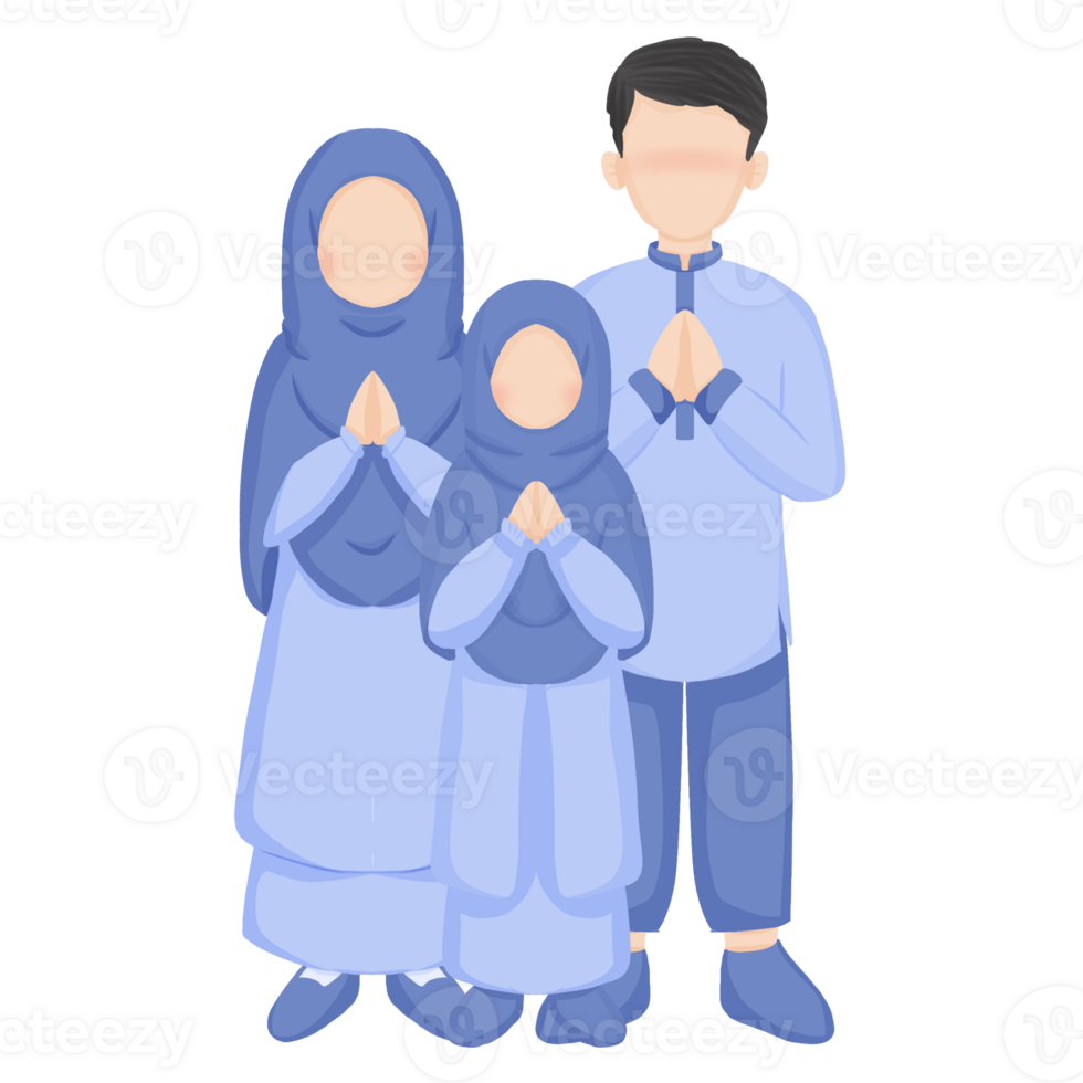 Muslim Family One Girl png