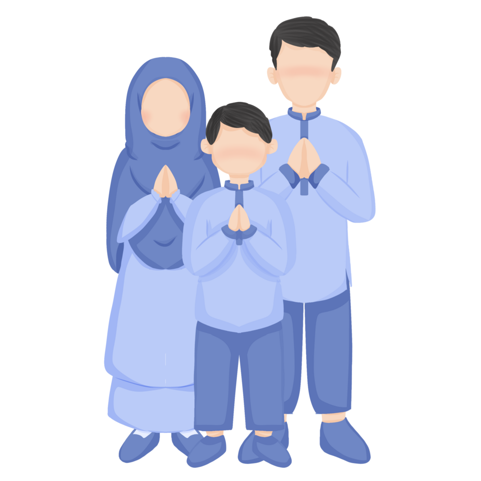 Muslim Family One Boy png