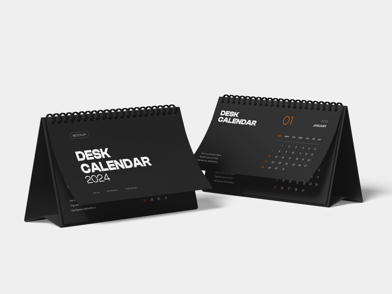 Calendar Desk Mockup psd
