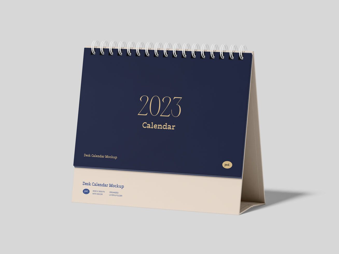 Realistic Desk Calendar 3D Mockup psd