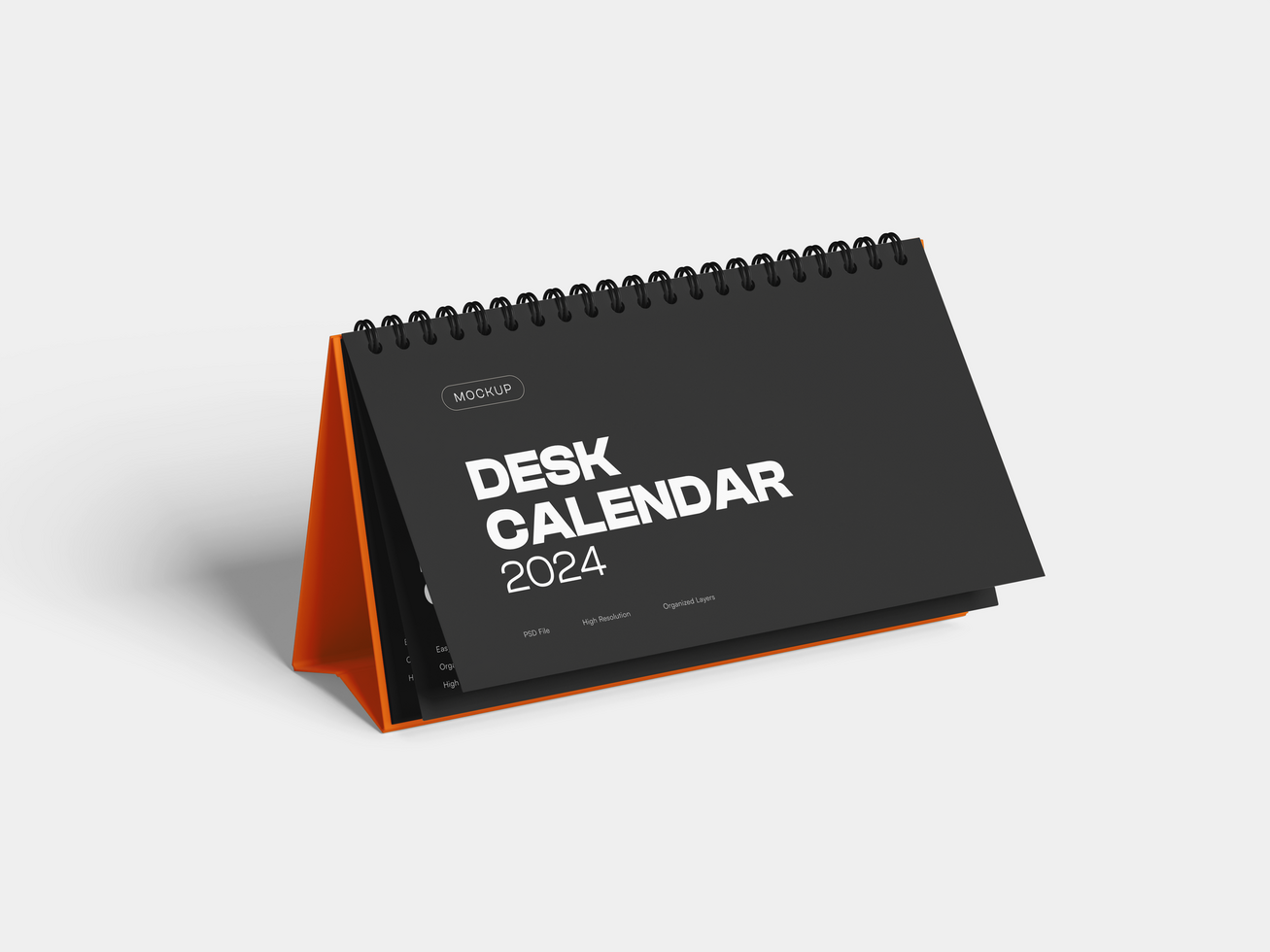 Desk Calendar Mockup 3D Render psd