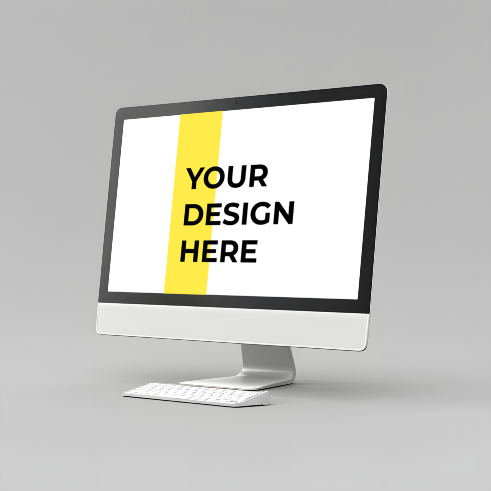 Desktop Workspace Mockup with a Monitor psd
