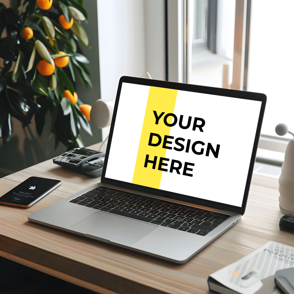 Ready-Made Laptop Mockup for Immediate Use psd