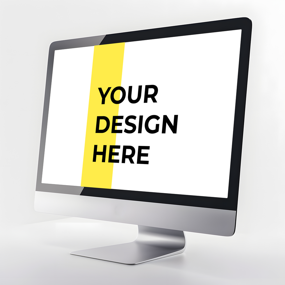 Simple Workspace Mockup Featuring a Digital Screen psd
