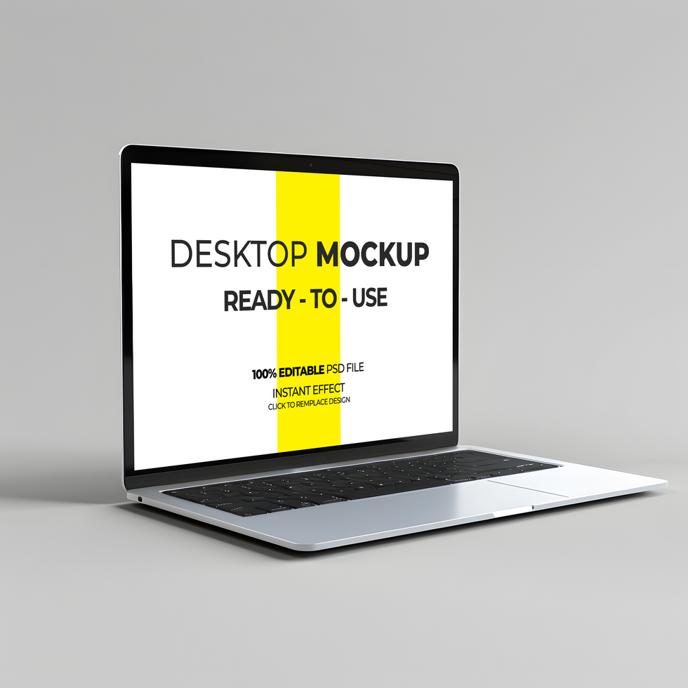 Minimal Laptop Mockup Ready to Use Today psd