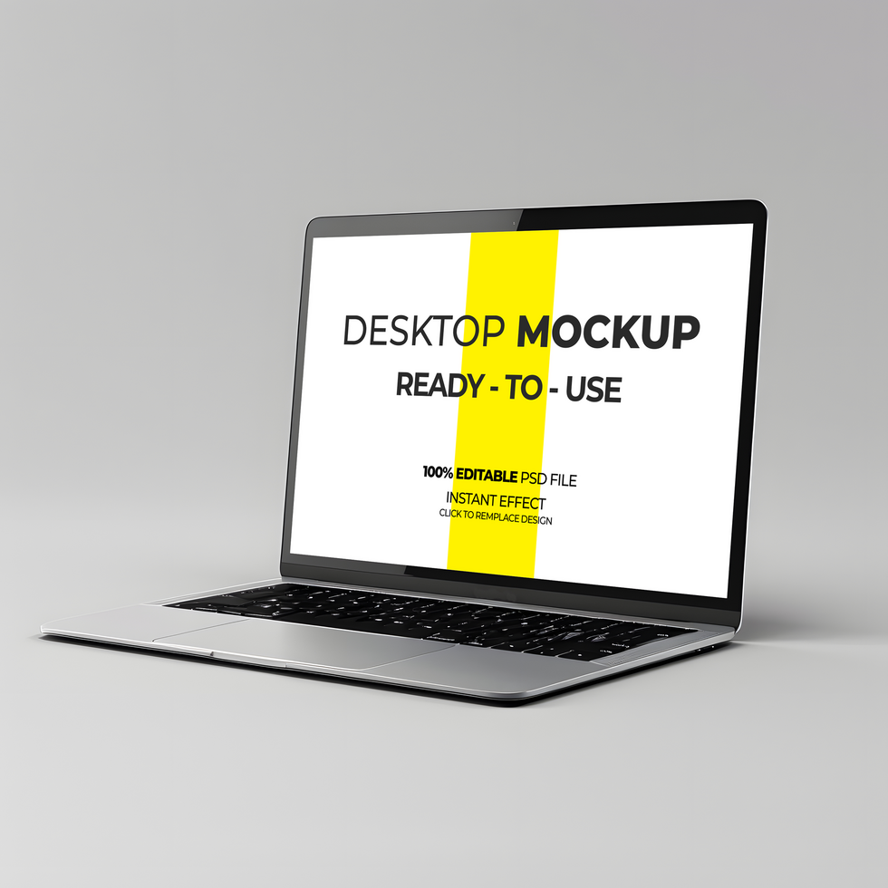 Easy-to-Use Laptop Mockup for Designers psd