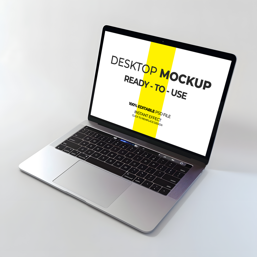 Customizable Laptop Mockup Ready for Deployment psd