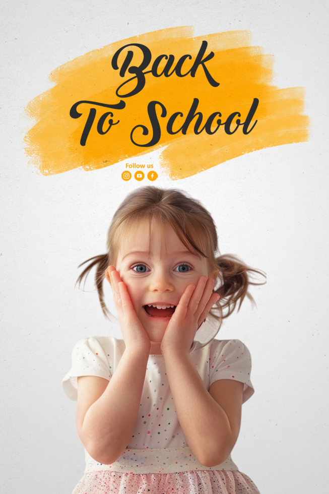 School admission social media post banner or portrait flyer template psd
