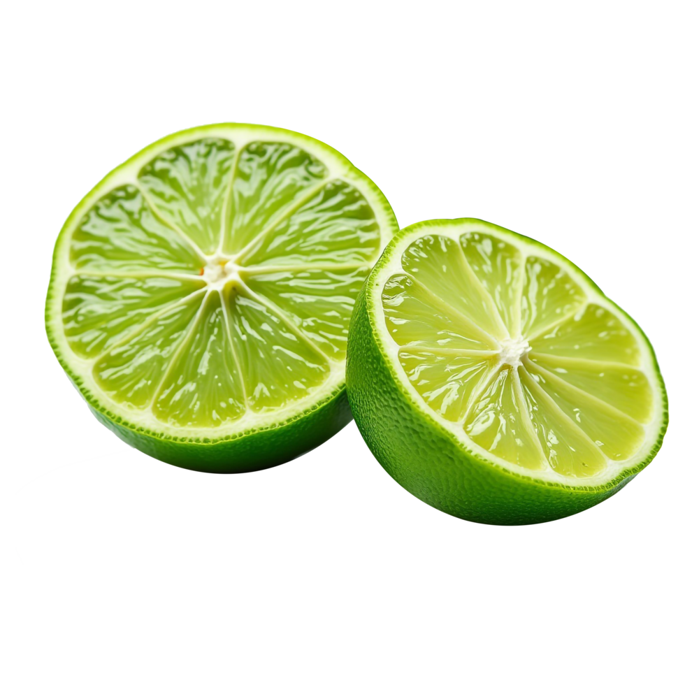 two limes on a transparent background png