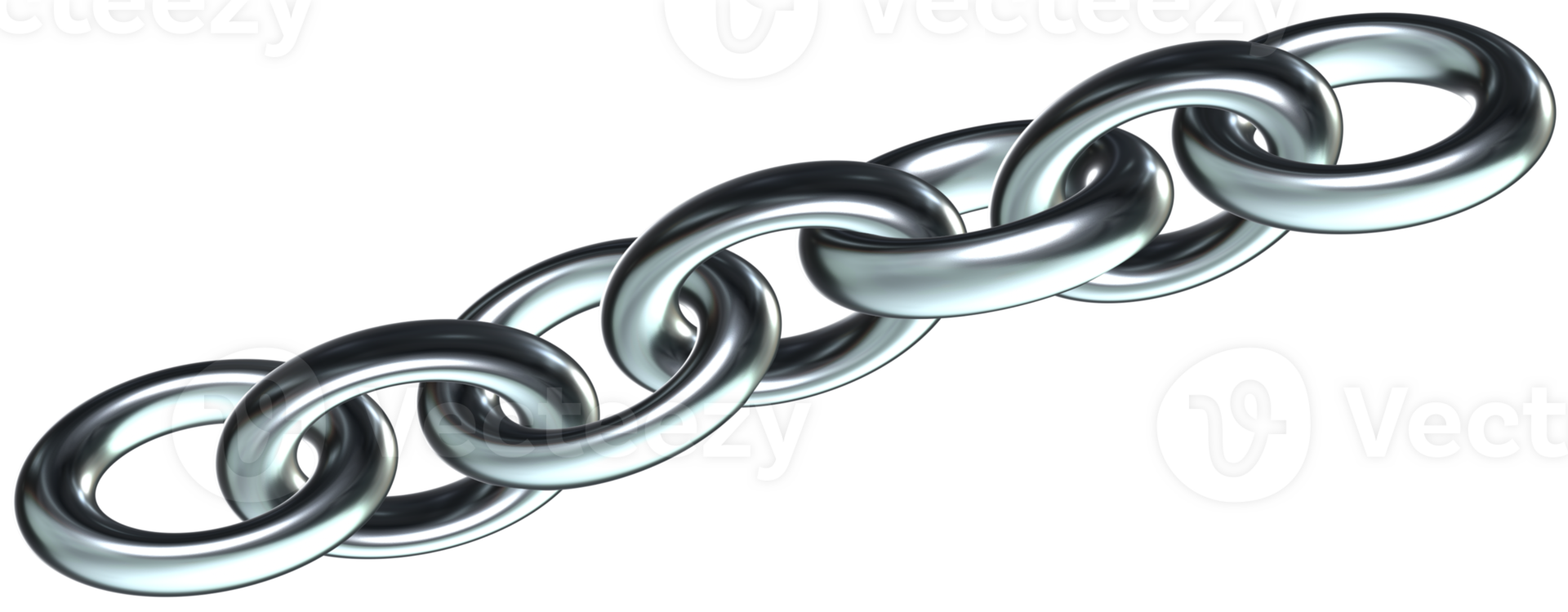 Metal chains 3D futuristic elements png