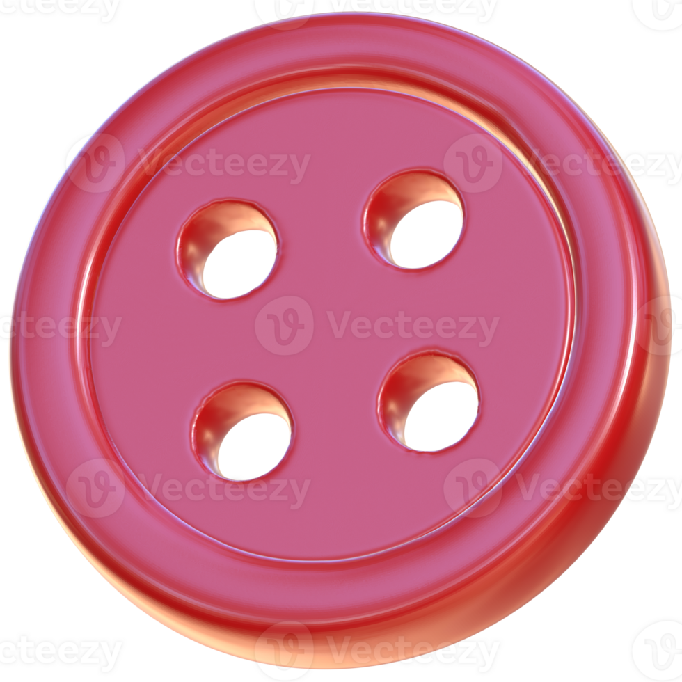 Button 3D coquette aesthetic style png