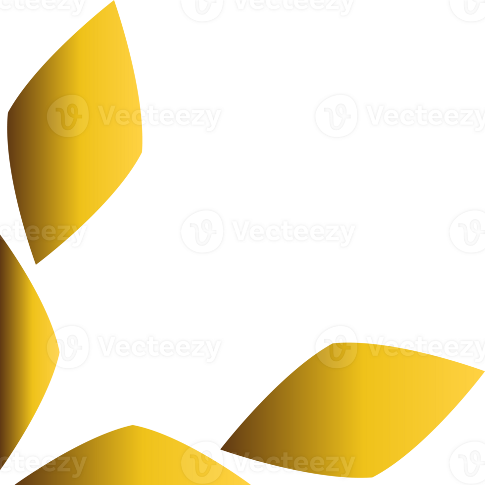 golden leaves border ornament png