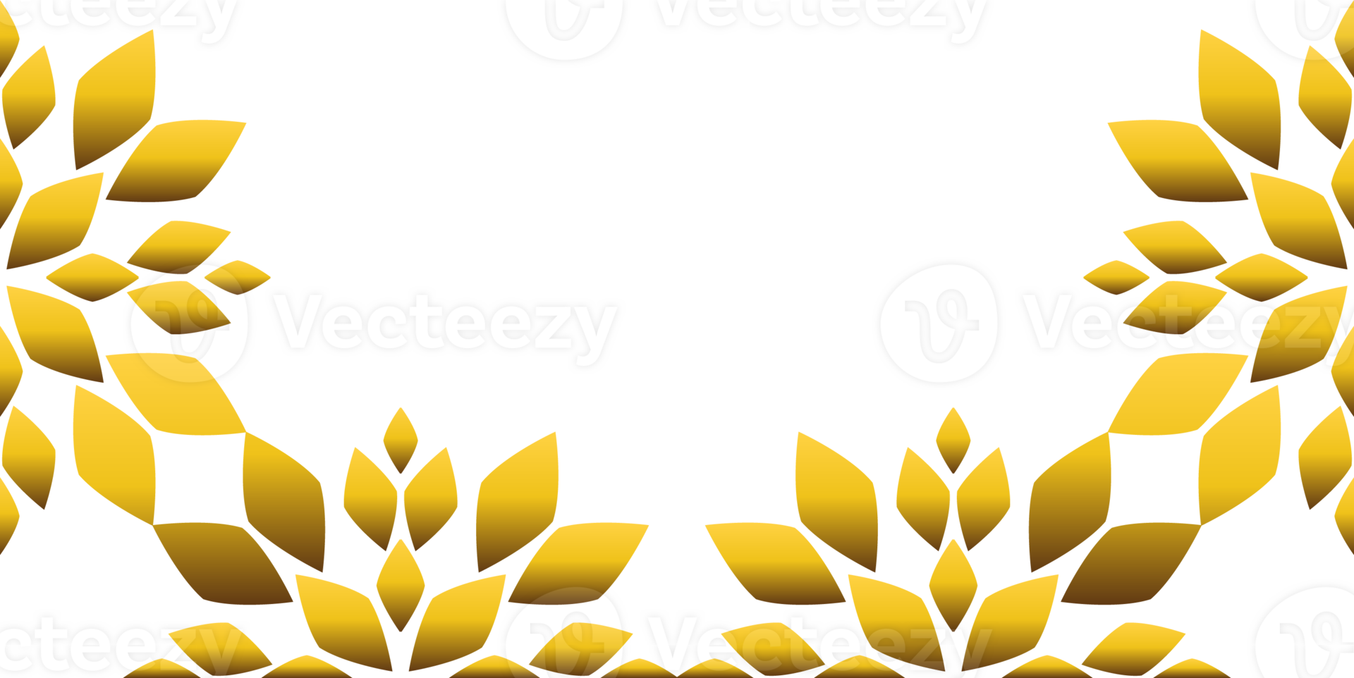 golden leave frame bottom png