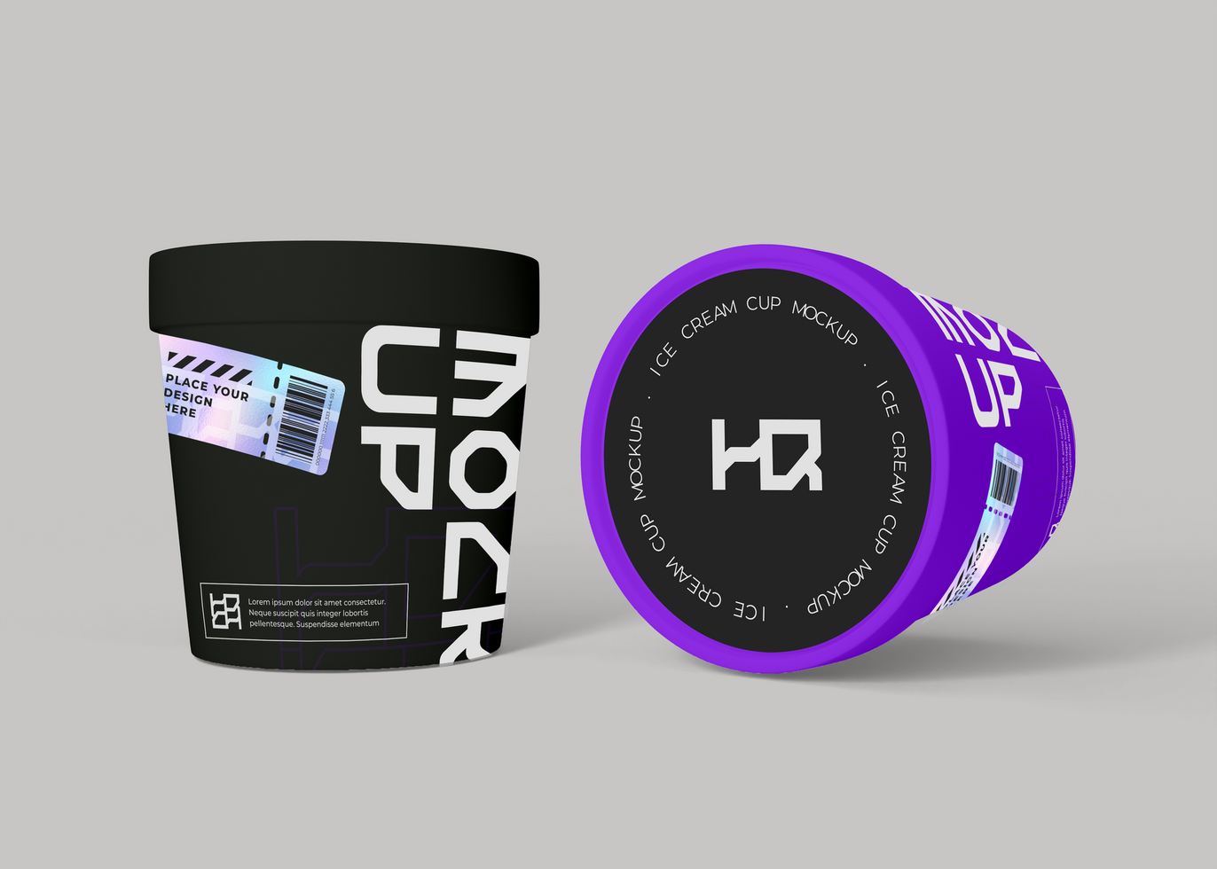 Premium Ice Cream Cup Mockup psd