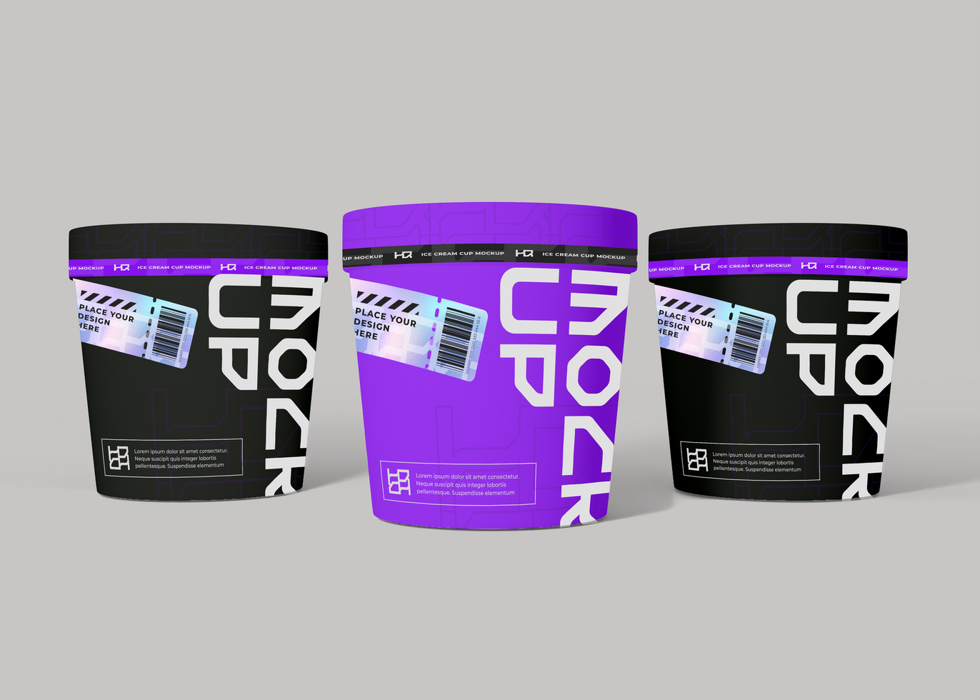 Ice Cream Container Mockup psd