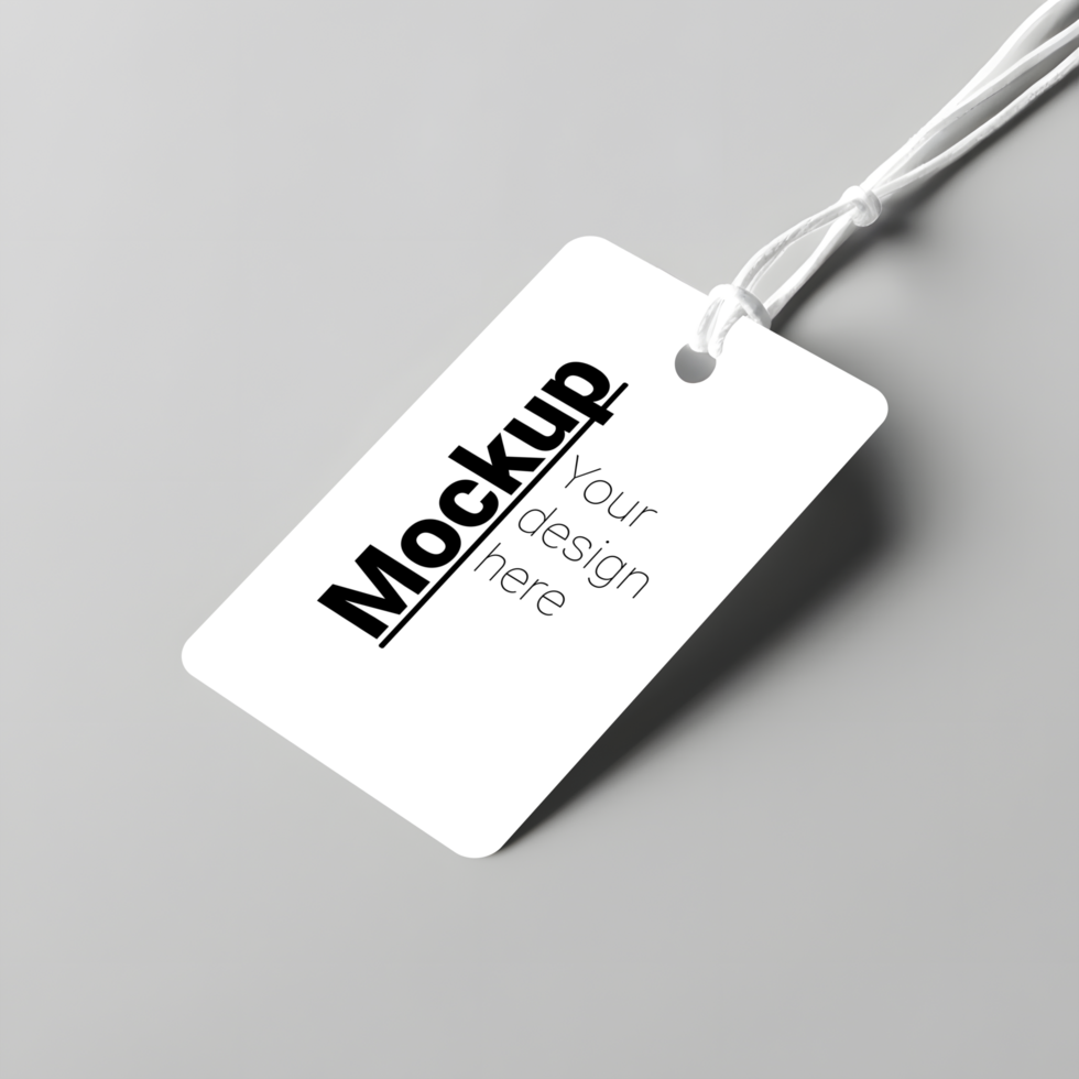 Branding Tag Mockup with Minimalist and Clean Aesthetic psd