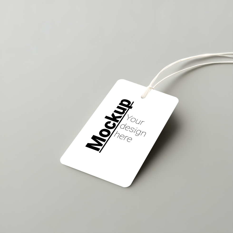 Minimalist Label Mockup on Crisp White Surface psd