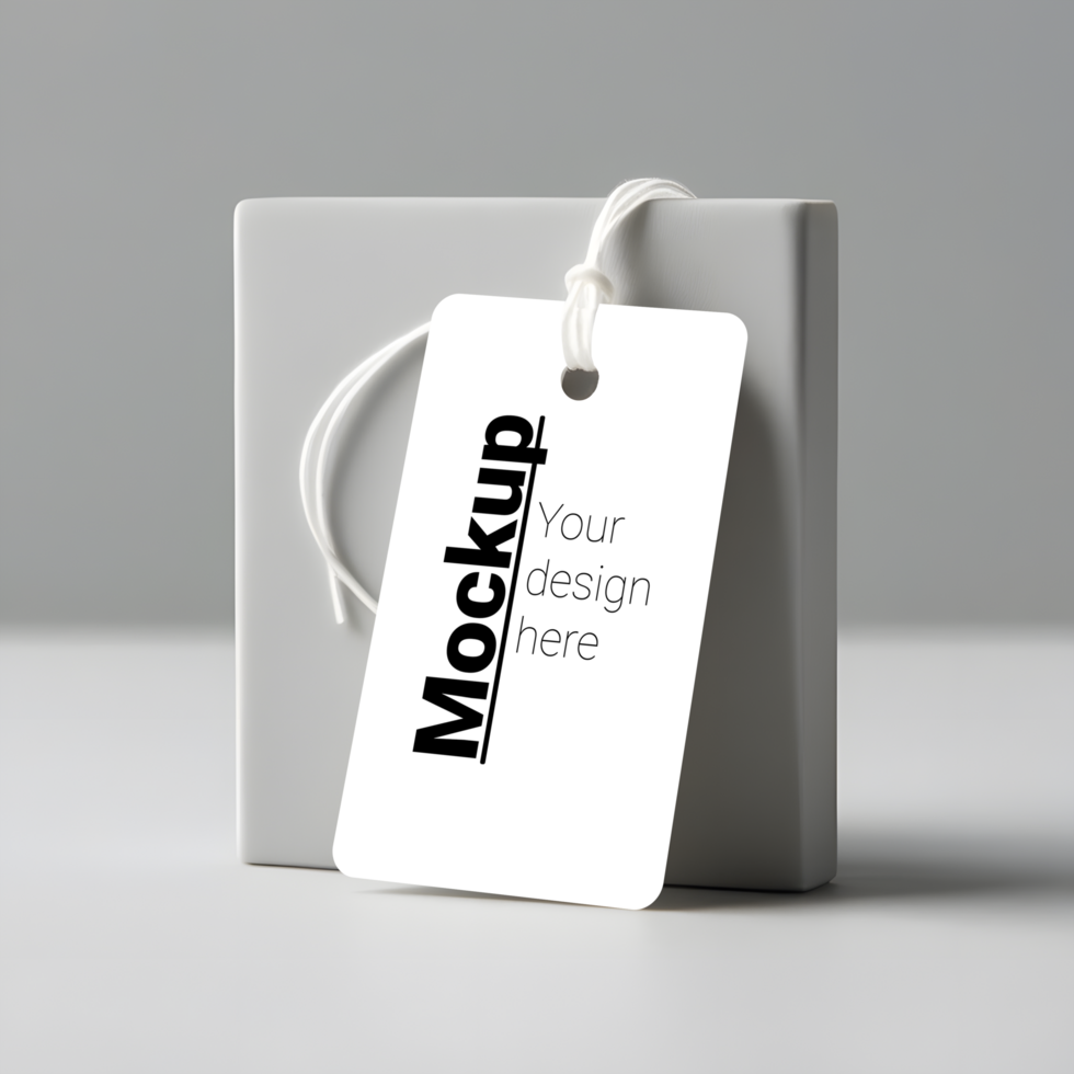 Simple and Clean Mockup of a Minimal Tag psd