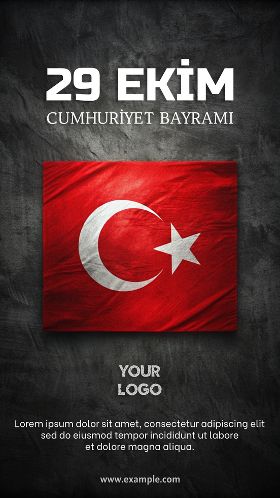 Celebrating Republic Day in Turkey with national pride and unity psd