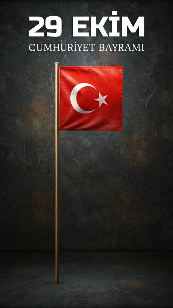 Celebrating Republic Day in Turkey with the National Flag psd