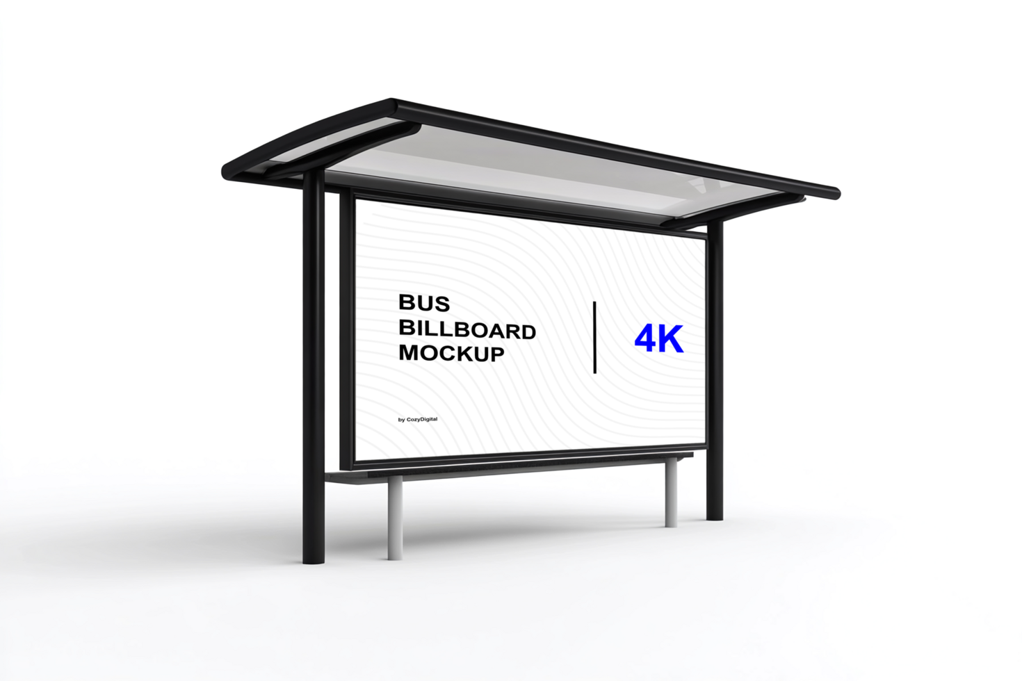 Advertising Billboard on Bus Mockup psd