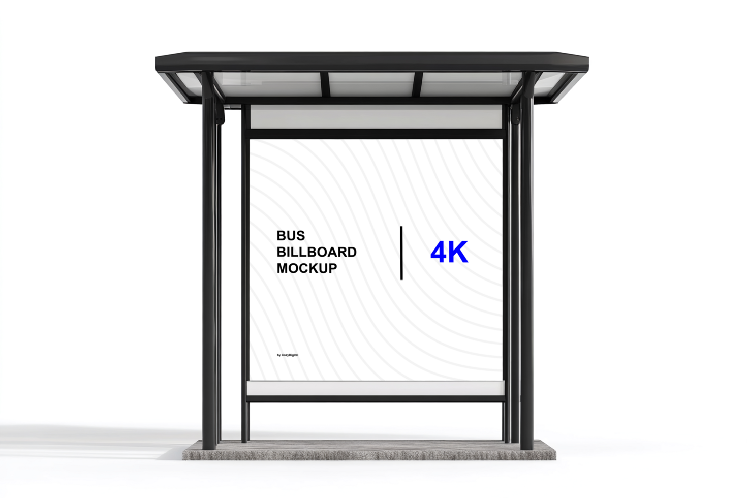 Bus Side Billboard Mockup psd