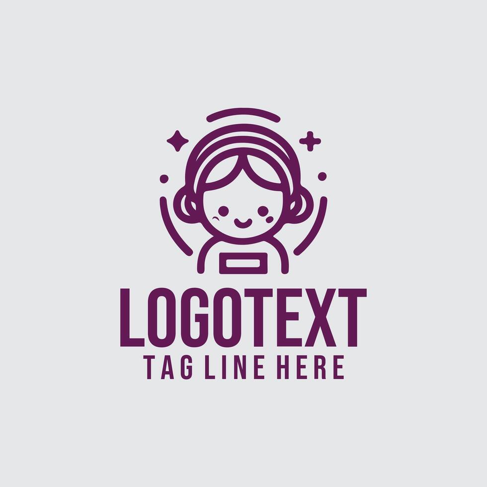 Tiny Journey Linear Child Logo vector