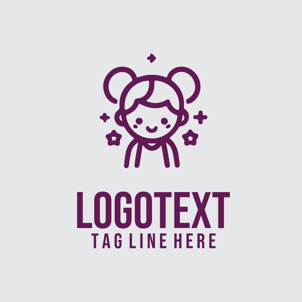 Tiny Journey Linear Child Logo vector