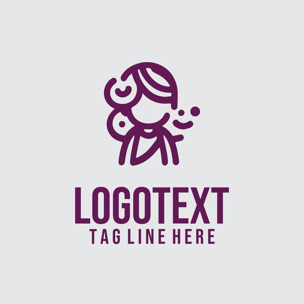 Tiny Trek Linear Child Logo vector