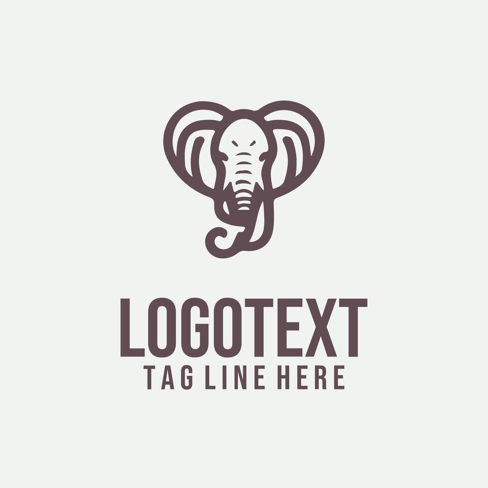 The Mighty Tusks Elepant Logo vector