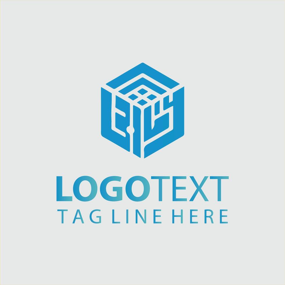 Cube cel Logo Design vector