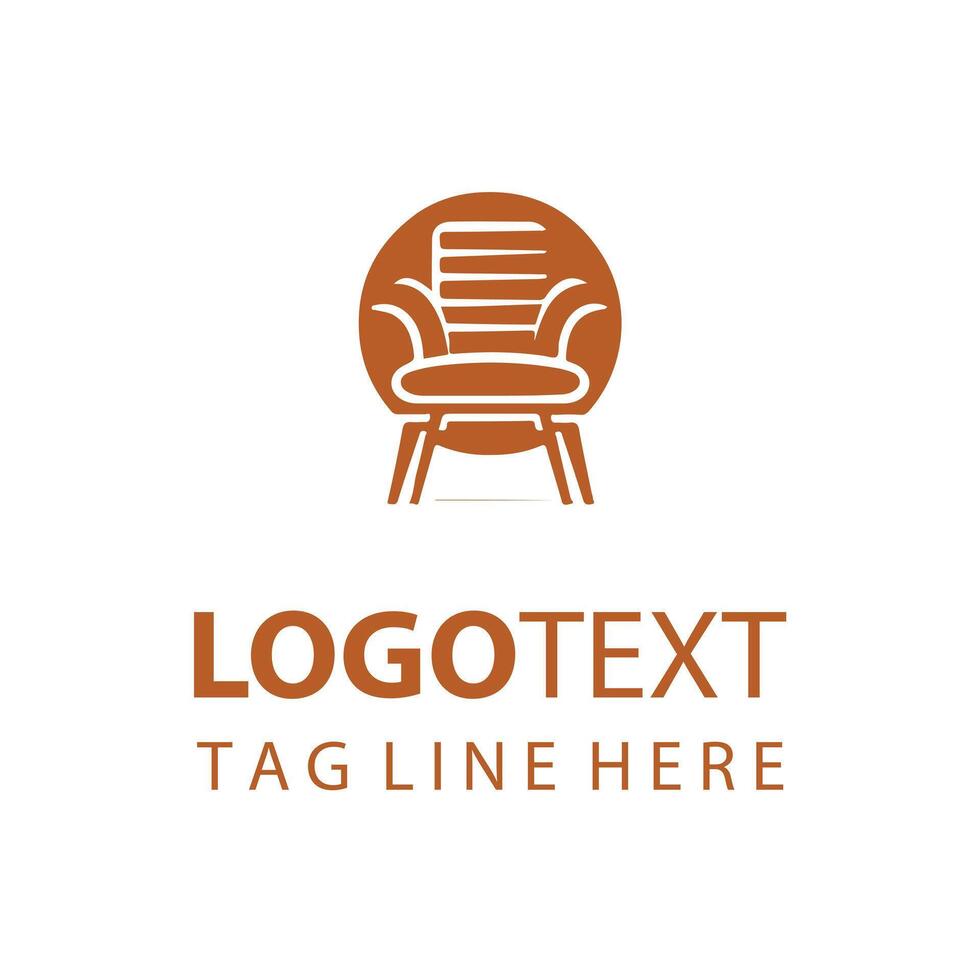 Recline Relax chair logo vector