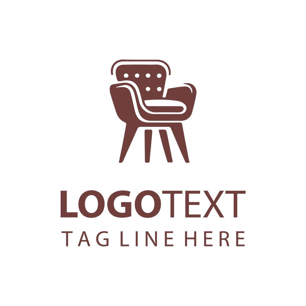A chair logo design vector