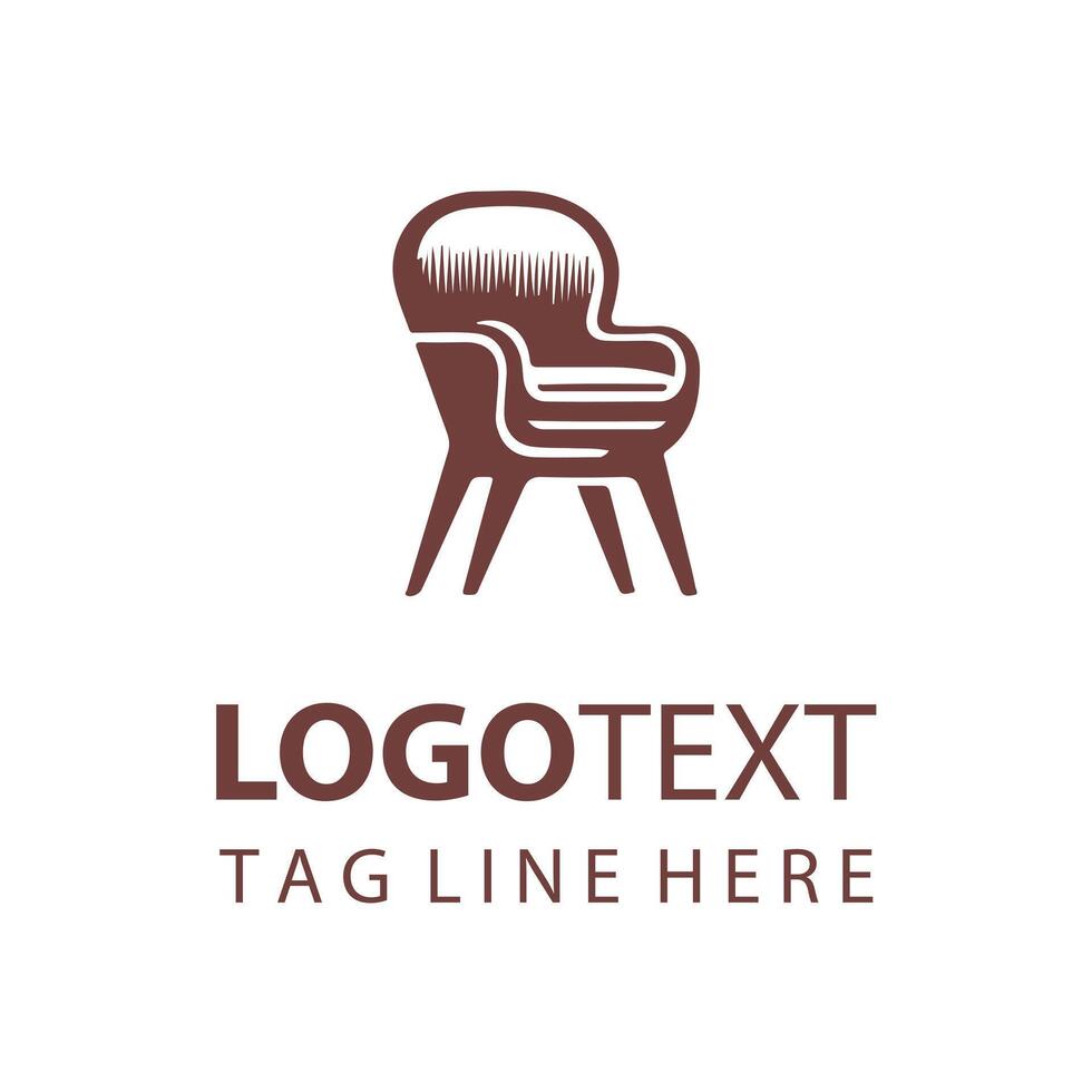 Plush Seat chair logo vector