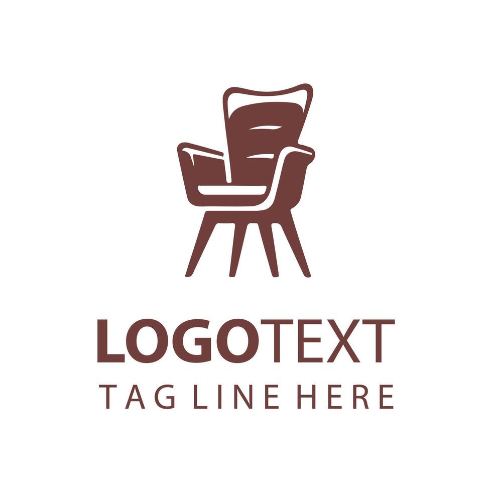 Chair logo design vector