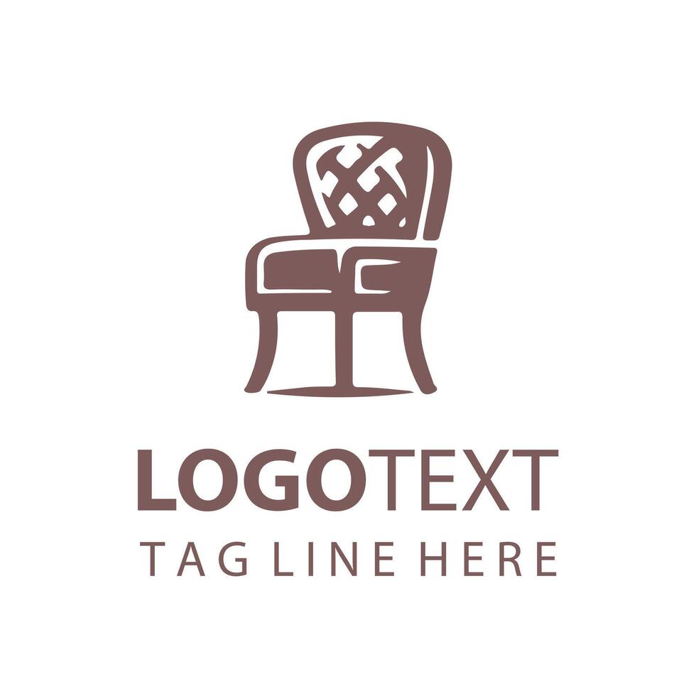 Chair logo design vector