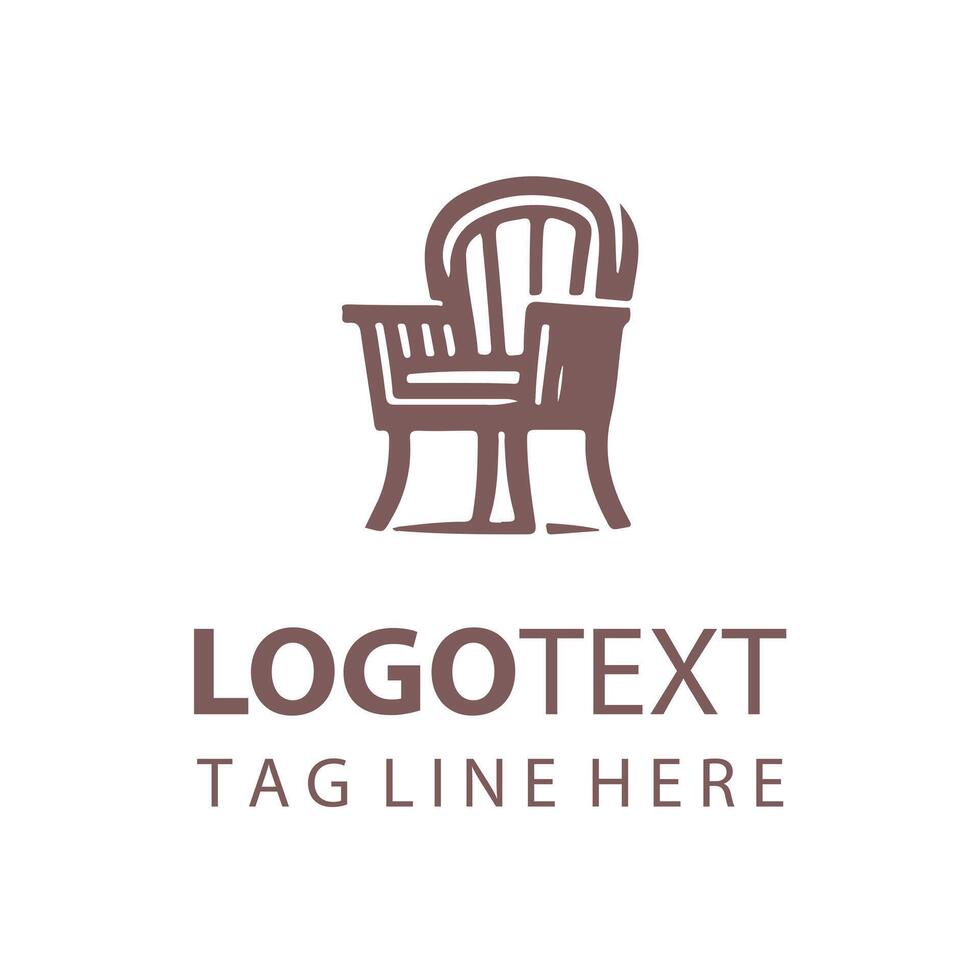 Stylish Seat chair logo vector