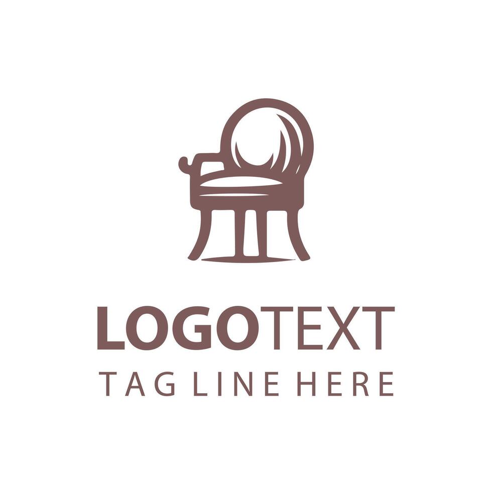 Chair logo design vector