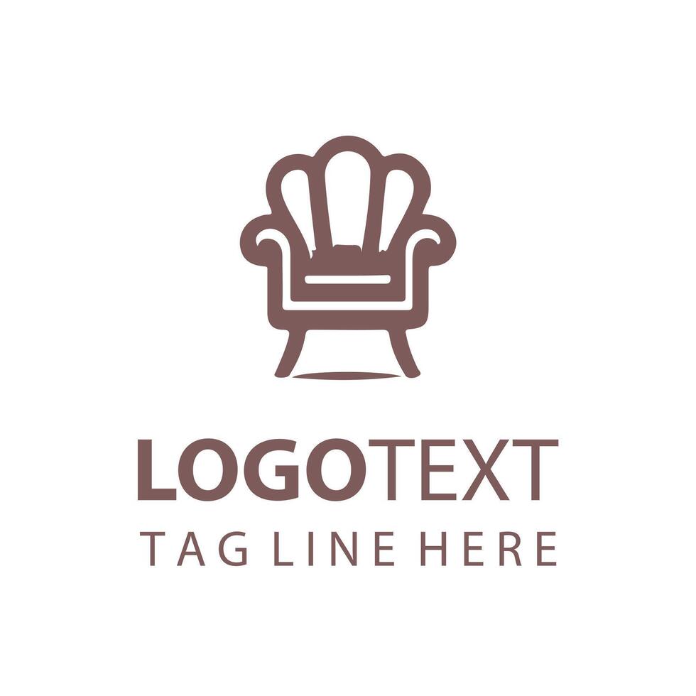 A chair logo design vector