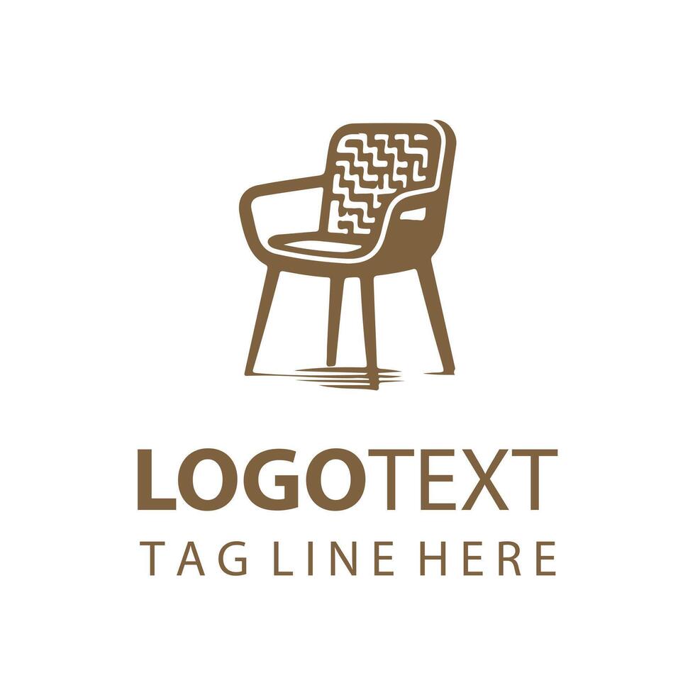The Cushioned Crown chair logo vector