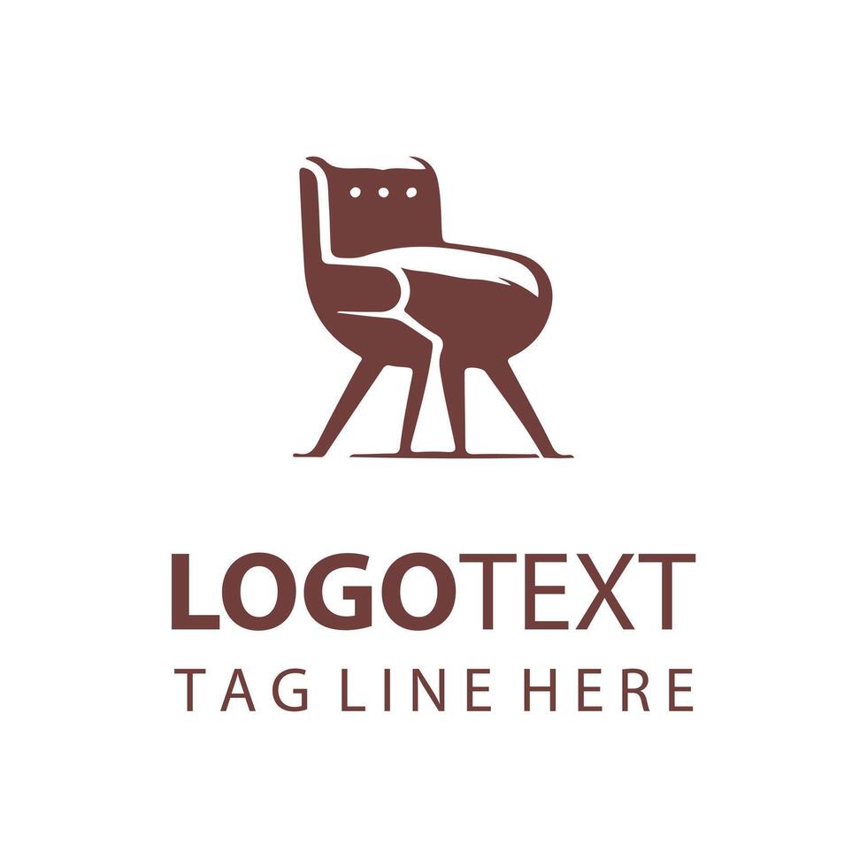 Chair logo design vector