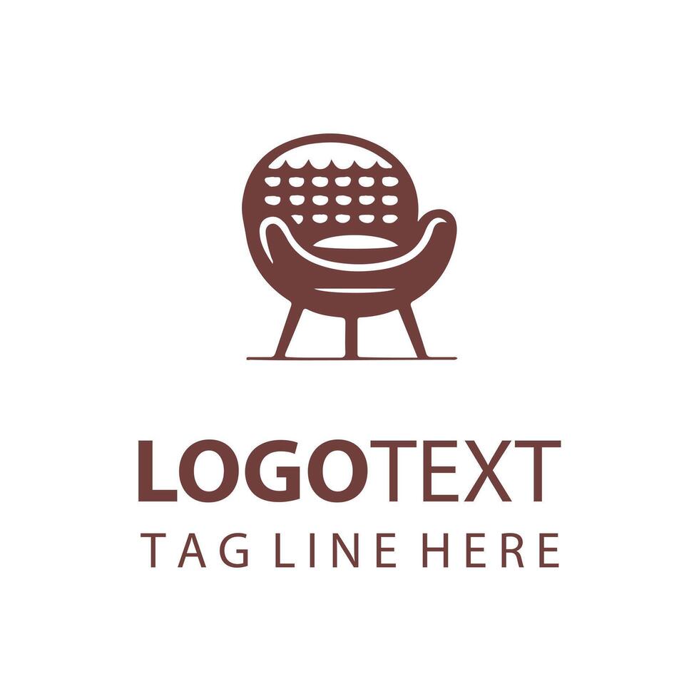 Luxe Lounge chair logo vector