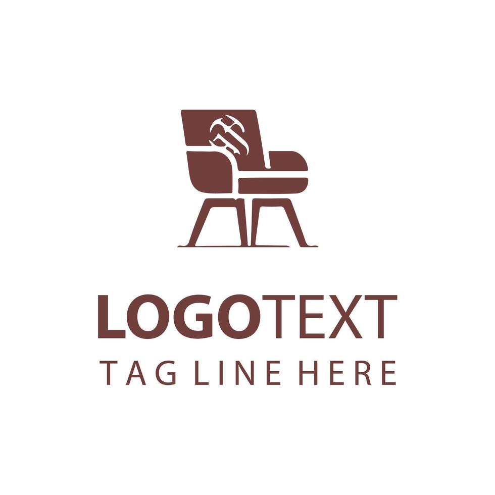 Chair logo design vector