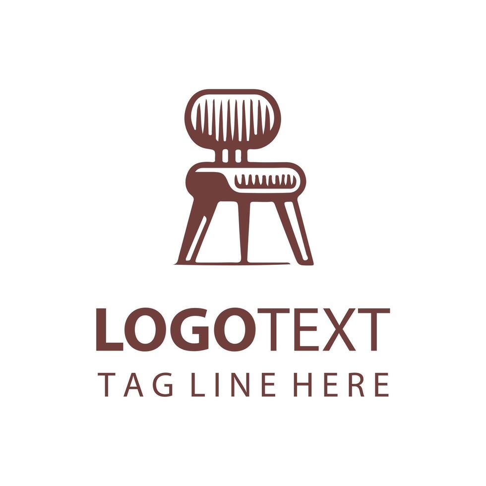 Chair logo design vector