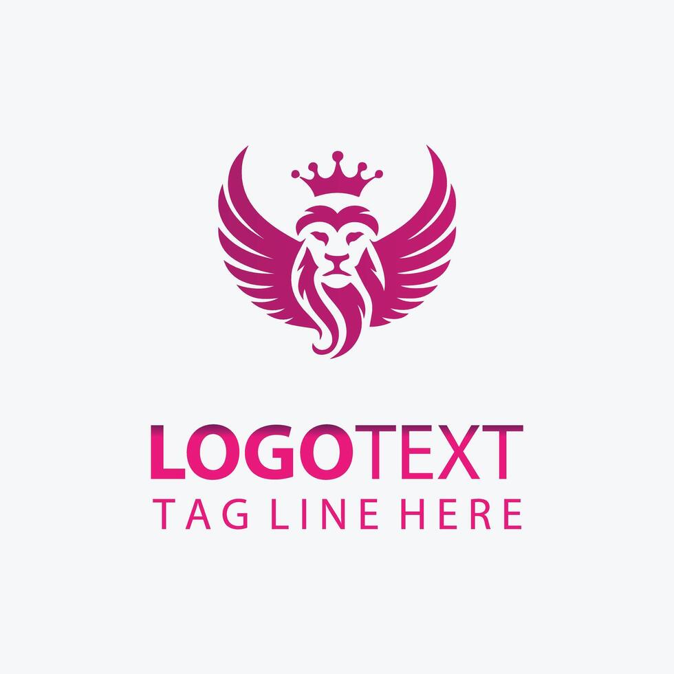 Golden Pride elegant lion logo vector