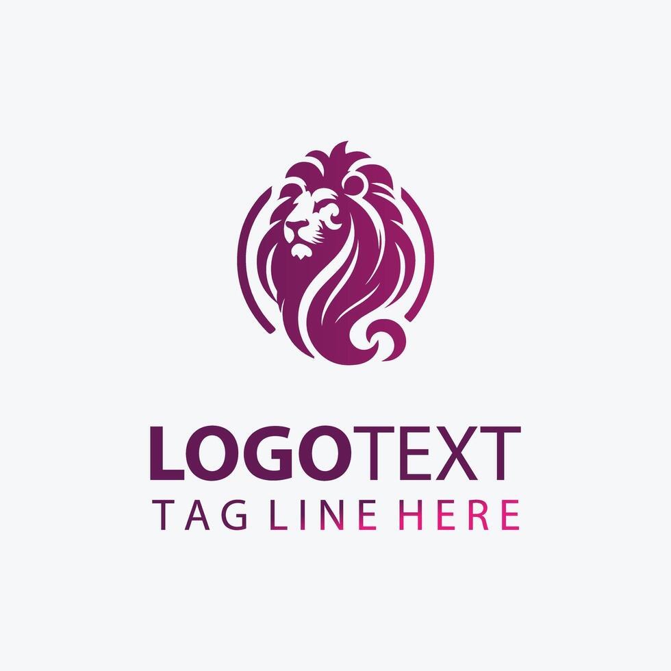 Noble Roar elegant lion logo vector