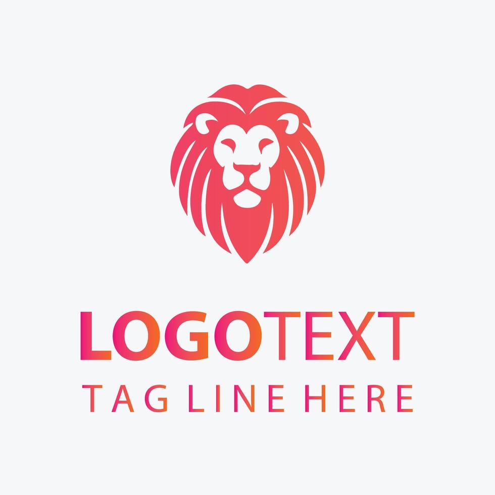 Golden Fury elegant lion logo vector
