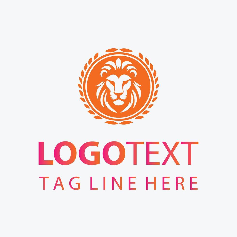 Lion s Glory elegant logo vector