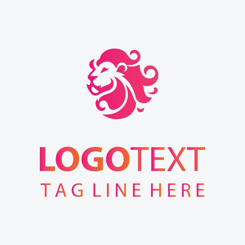 Lion Kingship elegant lion logo vector
